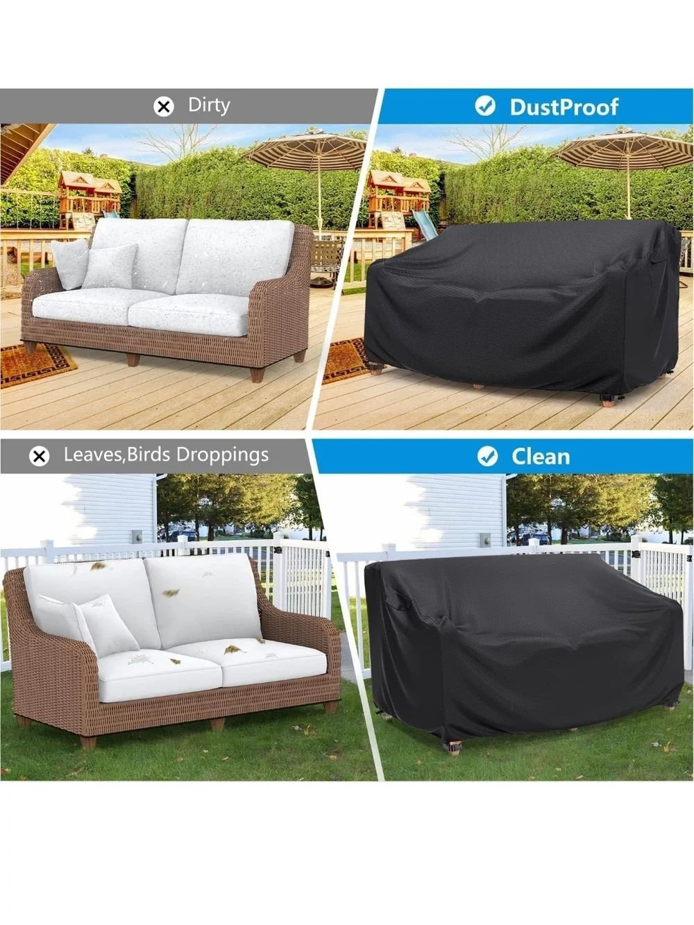 Outdoor Sofa Cover - Black